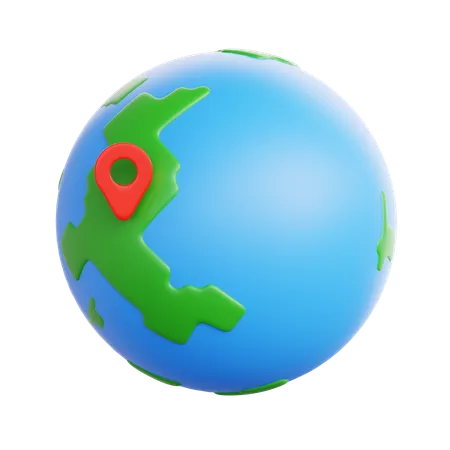 Localização global  3D Icon