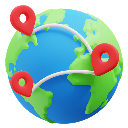 Localização global  3D Icon