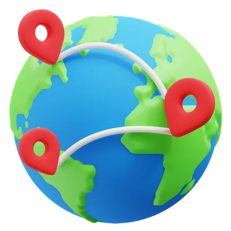 Localização global  3D Icon