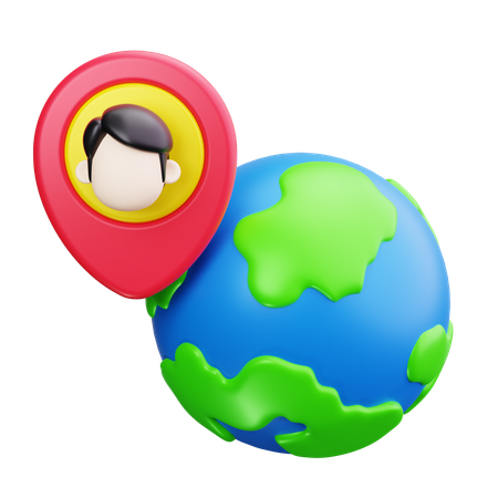 Localização global  3D Icon