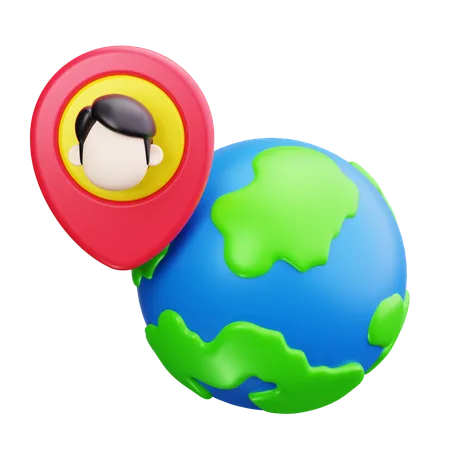 Localização global  3D Icon