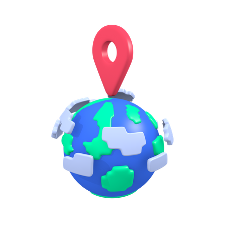 Localização global  3D Illustration