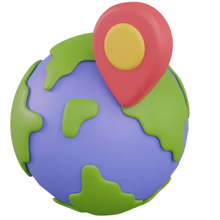 Localização global  3D Icon