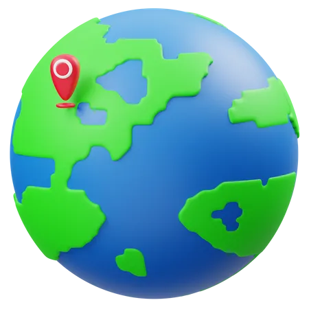 Localização global  3D Icon