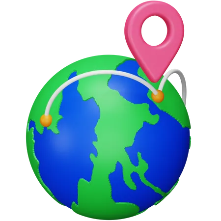 Localização global  3D Icon