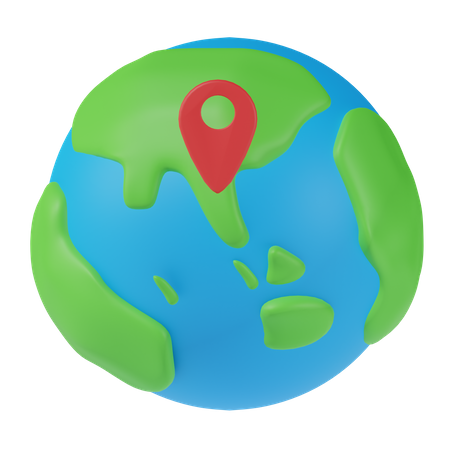 Localização global  3D Icon