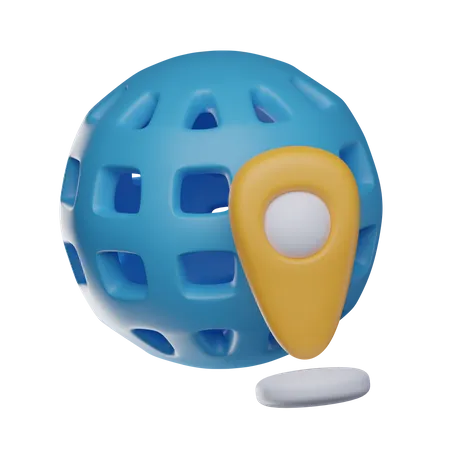 Localização global  3D Icon