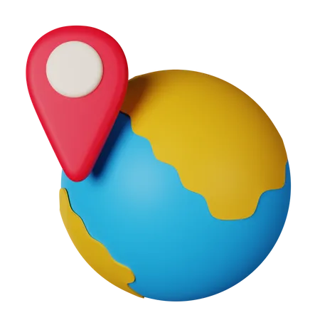 Localização global  3D Icon