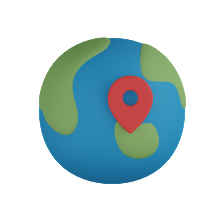 Localização global  3D Icon