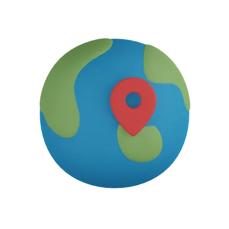 Localização global  3D Icon