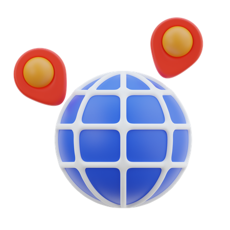 Localização global  3D Icon