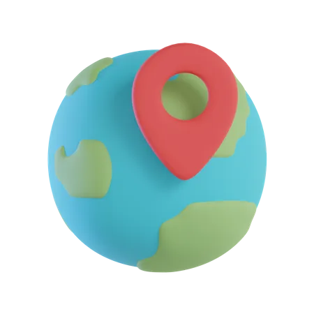 Localização global  3D Icon