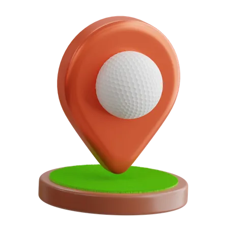 Localização de golfe  3D Icon