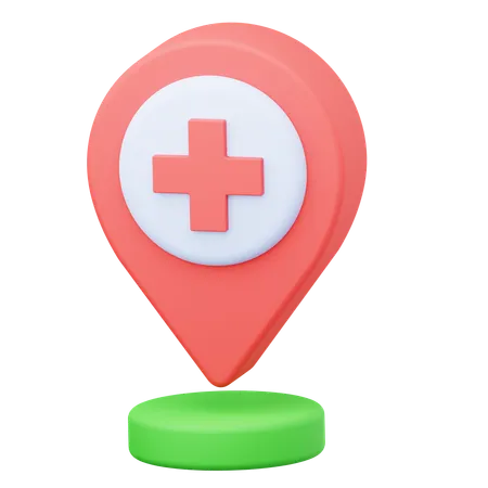 Localização do hospital  3D Icon