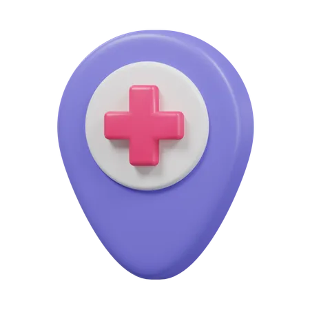 Localização do hospital  3D Icon