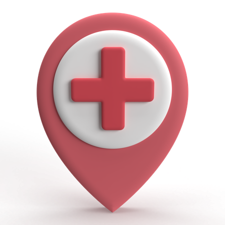 Localização do hospital  3D Icon