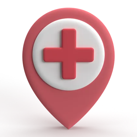 Localização do hospital  3D Icon