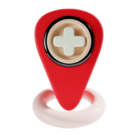 Localização do hospital  3D Icon