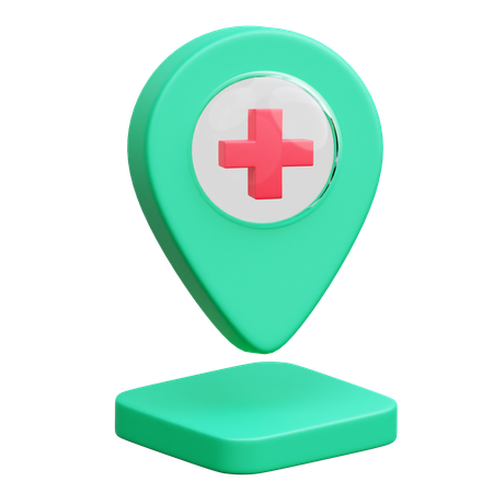 Localização do hospital  3D Icon