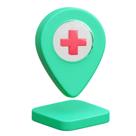 Localização do hospital  3D Icon