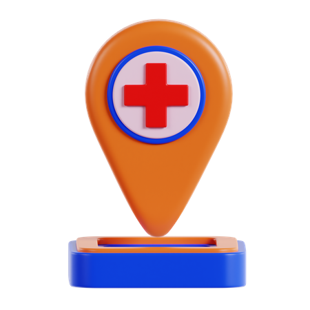 Localização do hospital  3D Icon