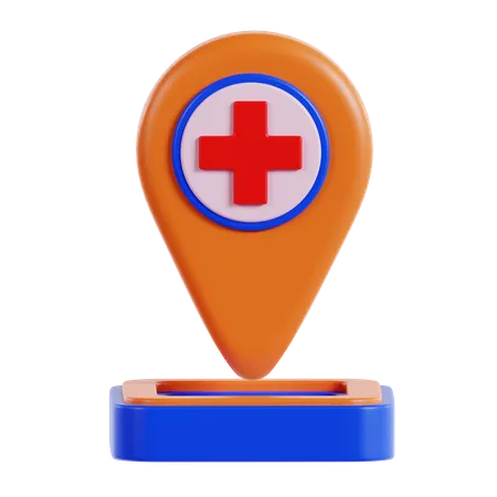 Localização do hospital  3D Icon