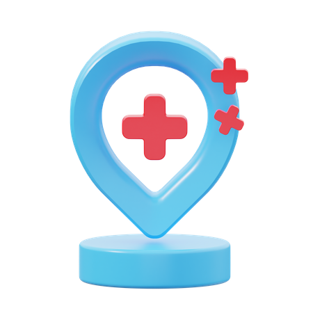 Localização do hospital  3D Icon