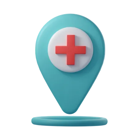 Localização do hospital  3D Icon