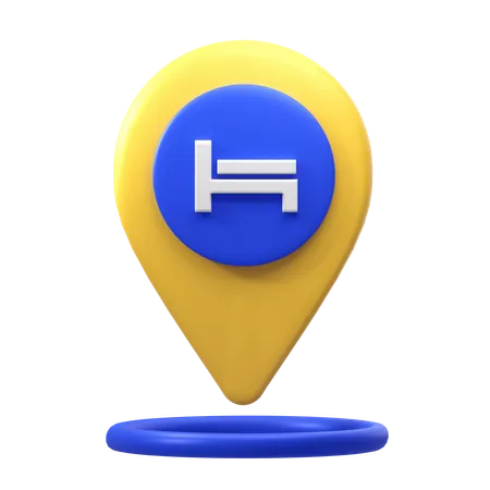 Localização do hotel  3D Icon