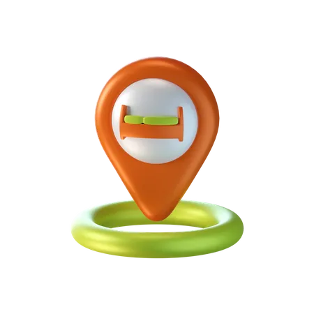 Localização do hotel  3D Icon