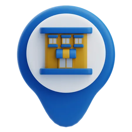 Localização do hotel  3D Icon