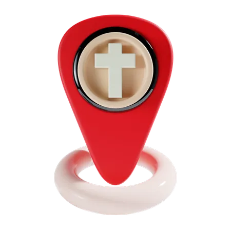 Localização da igreja  3D Icon