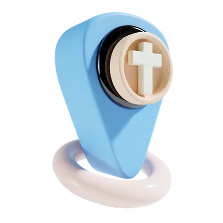 Localização da igreja  3D Icon