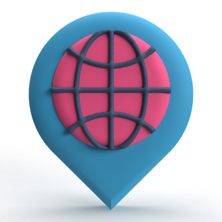 Localização na internet  3D Icon