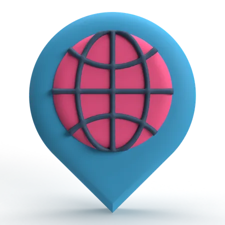 Localização na internet  3D Icon