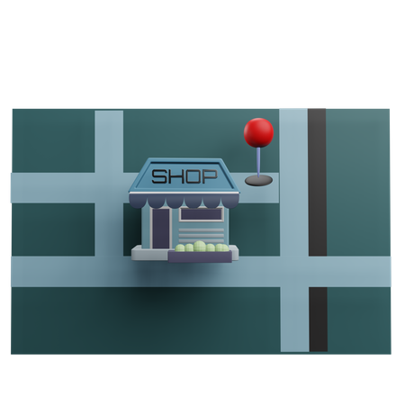 Localização da loja  3D Icon