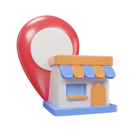 Localização da loja  3D Icon