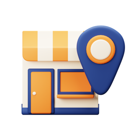 Localização da loja  3D Icon