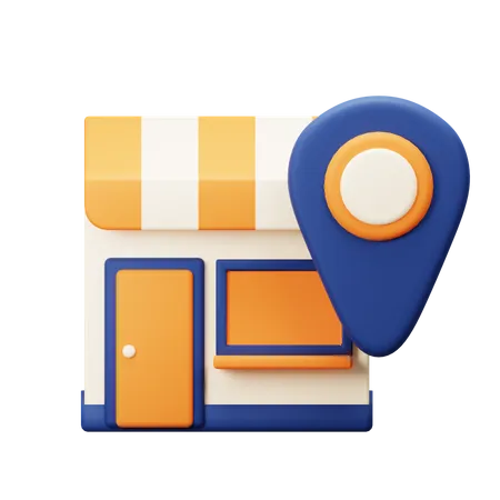 Localização da loja  3D Icon