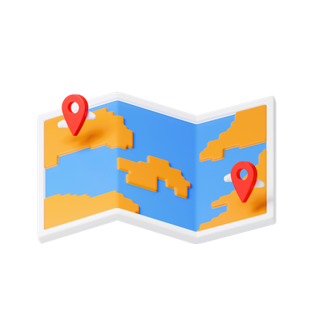 Localização do mapa  3D Icon