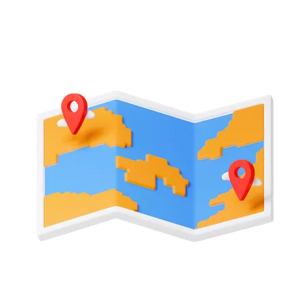 Localização do mapa  3D Icon