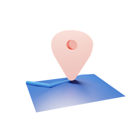 Localização do mapa  3D Illustration