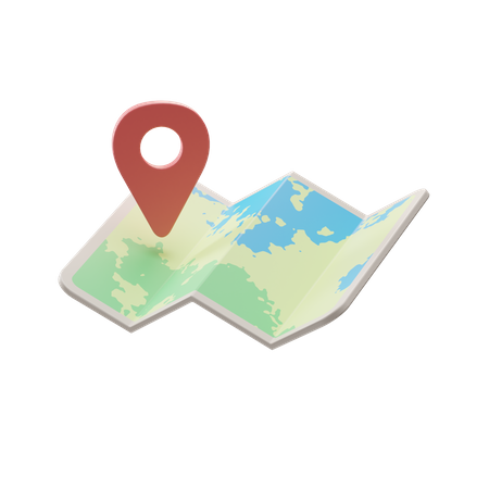 Localização do mapa  3D Illustration