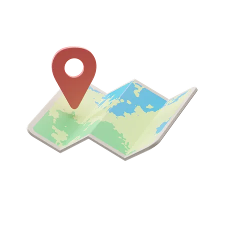 Localização do mapa  3D Illustration