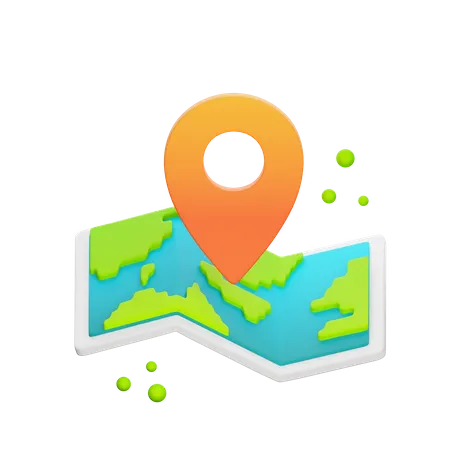 Localização do mapa  3D Icon