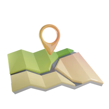 Localização do mapa  3D Icon