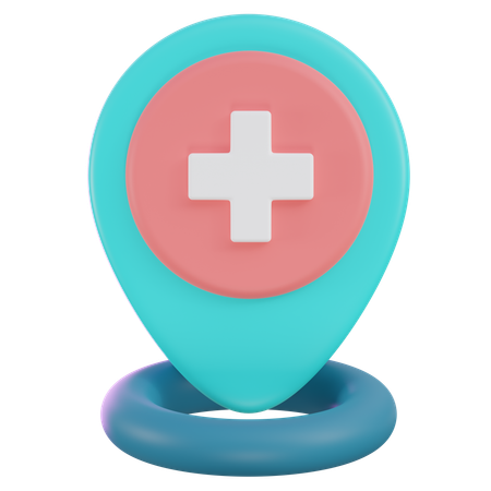 Localização médica  3D Icon