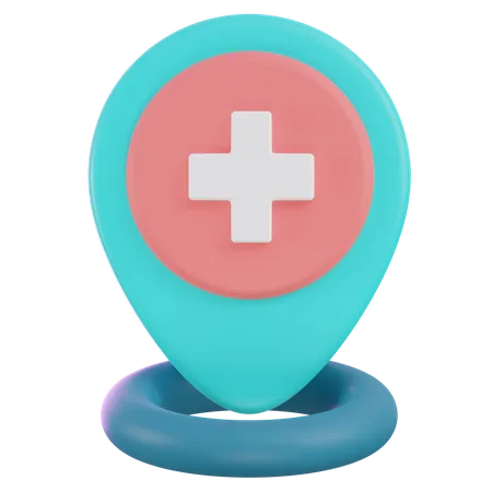 Localização médica  3D Icon