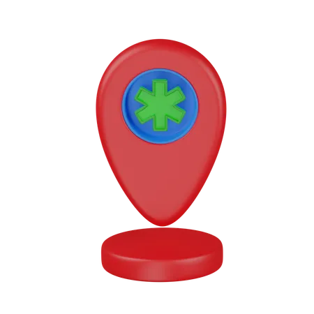 Localização médica  3D Icon