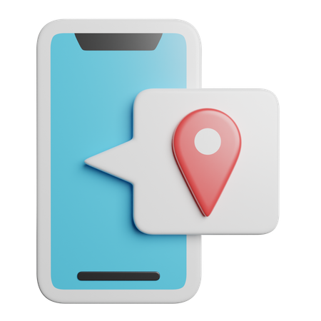 Localização móvel  3D Icon